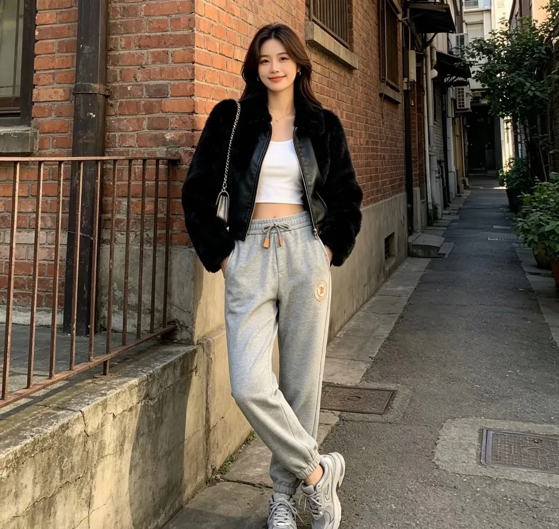 Louis Vuitton/Louis Vuitton round logo leggings trousers
